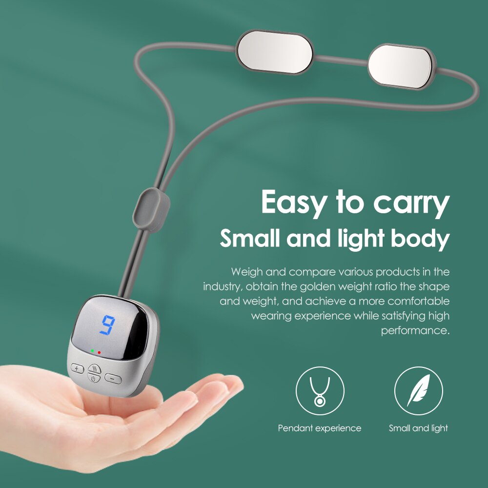 Smart Electric Neck Massager Necklace - Cervical Massage Tool with EMS TENS Pulse and Heating Therapy | Shoulder Pain Relief and Neck Health Care