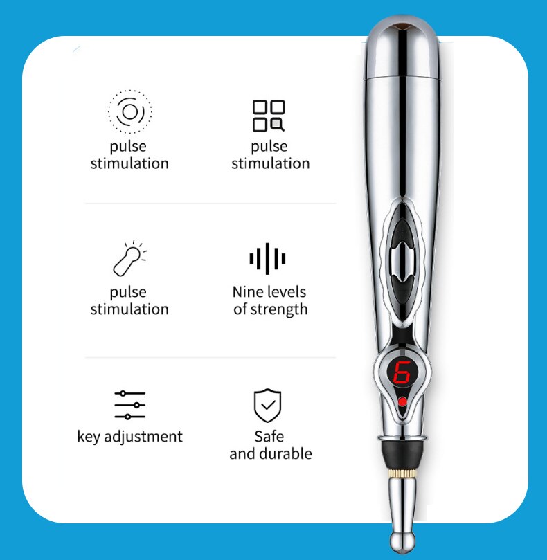 Electronic Acupuncture Pen - Effective Acupressure Therapy for Pain Relief and Relaxation | Multi-Function Meridian Energy Massage Pen