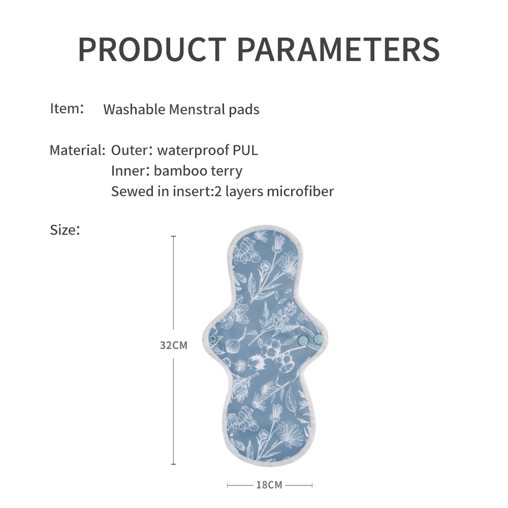Reusable Bamboo Menstrual Period Pads Ultra-Comfortable And Leak-Proof