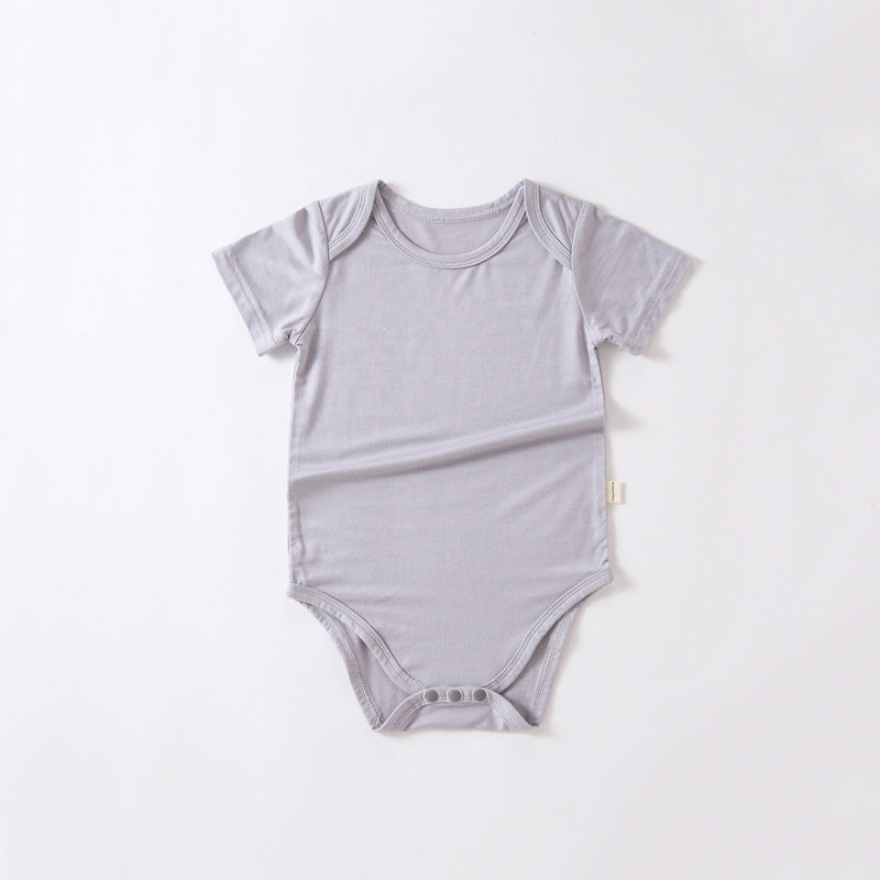 Short-Sleeve Bamboo Baby One-Piece Bodysuit Soft Comfortable Breathable Anti-Bacterial