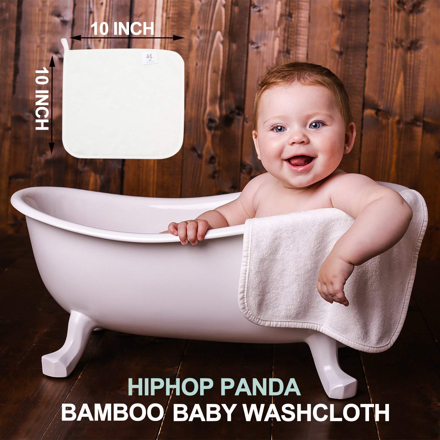 Bamboo Baby Infant Bath Towels Soft Breathable Hypoallergenic Anti-Bacterial (6 Pack)