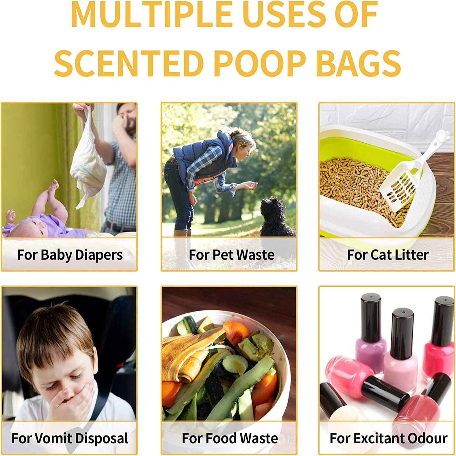 NaturalPaws™ Biodegradable Dog Poop Bags - Lavender-Scented Leak Proof