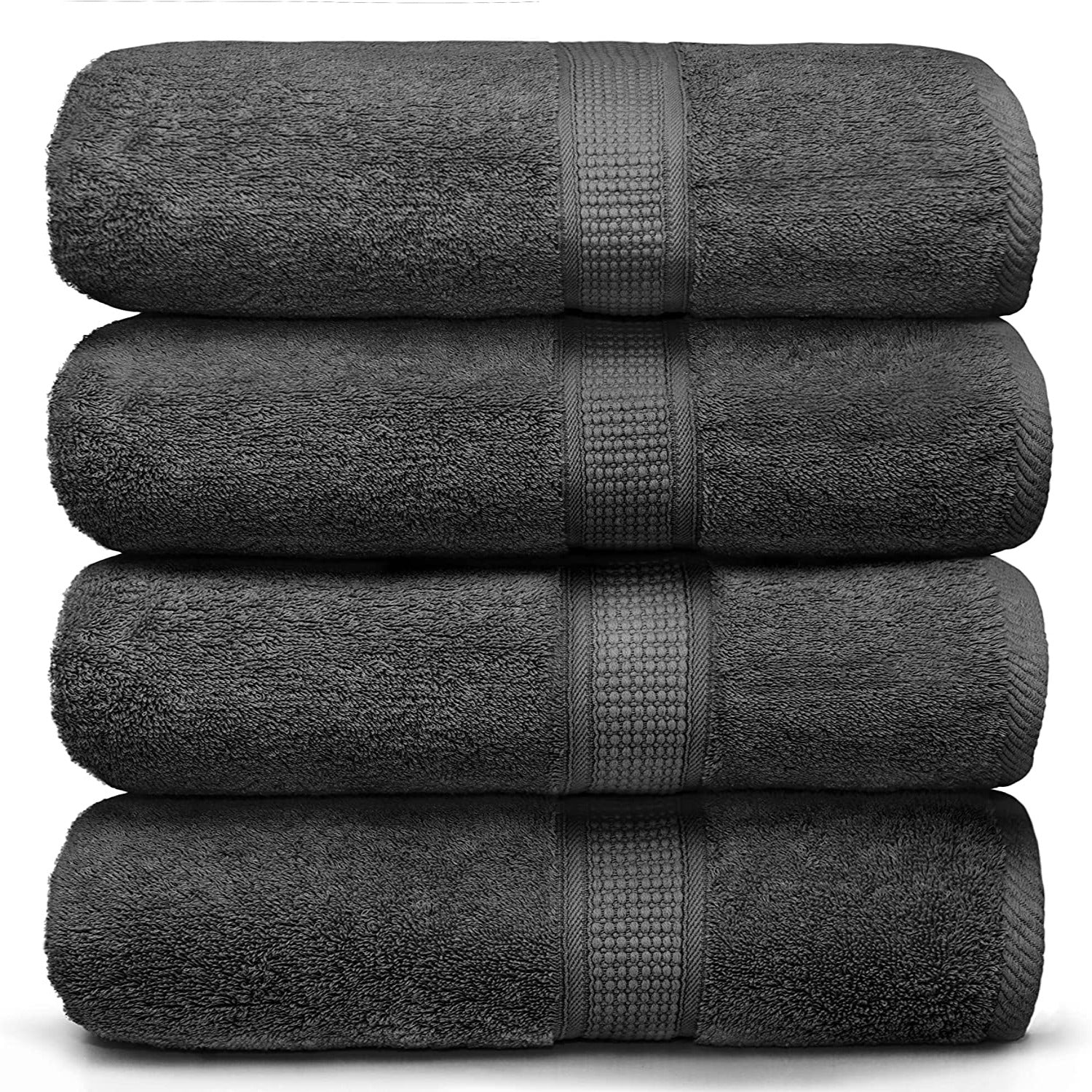 Bamboo Beach Towel Soft Absorbent Fast Drying Gentle on the Skin (4 Pieces)