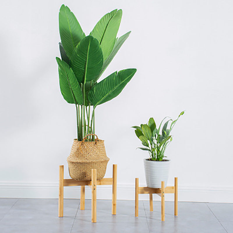 Durable Bamboo Flower Rack For Minimalistic Desktop Decoration